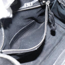 BALENCIAGA Hand Bag Canvas 2way Black Silver 620882 Auth ka4467-20