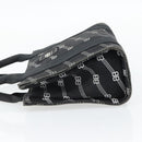 BALENCIAGA Hand Bag Canvas 2way Black Silver 620882 Auth ka4467-4