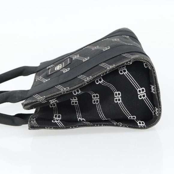 BALENCIAGA Hand Bag Canvas 2way Black Silver 620882 Auth ka4467