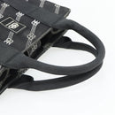 BALENCIAGA Hand Bag Canvas 2way Black Silver 620882 Auth ka4467-7