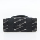 BALENCIAGA Hand Bag Canvas 2way Black Silver 620882 Auth ka4467-9