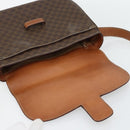 CELINE Macadam Canvas Shoulder Bag PVC Leather Brown Gold Auth ka4468-9