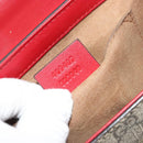 GUCCI GG Supreme Chain Shoulder Bag PVC Red Gold 409487 Auth ka4469-23