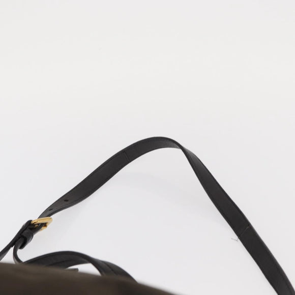 PRADA Hand Bag Nylon 2way Khaki Gold Auth ka447