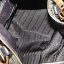 PRADA Hand Bag Nylon 2way Khaki Gold Auth ka447-10