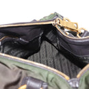 PRADA Hand Bag Nylon 2way Khaki Gold Auth ka447-22