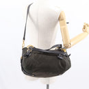 PRADA Hand Bag Nylon 2way Khaki Gold Auth ka447-26
