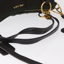 PRADA Hand Bag Nylon 2way Khaki Gold Auth ka447-7