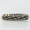 Christian Dior Trotter Canvas Accessory Pouch PVC Black Silver Auth ka4470A-11