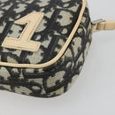 Christian Dior Trotter Canvas Accessory Pouch PVC Black Silver Auth ka4470A-12