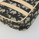 Christian Dior Trotter Canvas Accessory Pouch PVC Black Silver Auth ka4470A-13