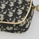 Christian Dior Trotter Canvas Accessory Pouch PVC Black Silver Auth ka4470A-14