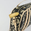 Christian Dior Trotter Canvas Accessory Pouch PVC Black Silver Auth ka4470A-16