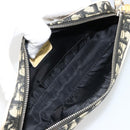 Christian Dior Trotter Canvas Accessory Pouch PVC Black Silver Auth ka4470A-18