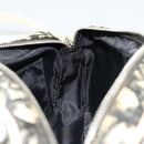 Christian Dior Trotter Canvas Accessory Pouch PVC Black Silver Auth ka4470A-19