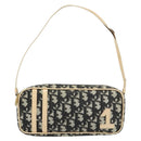 Christian Dior Trotter Canvas Accessory Pouch PVC Black Silver Auth ka4470A-2