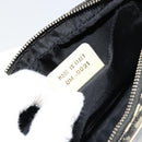 Christian Dior Trotter Canvas Accessory Pouch PVC Black Silver Auth ka4470A-22
