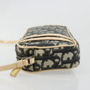 Christian Dior Trotter Canvas Accessory Pouch PVC Black Silver Auth ka4470A-5