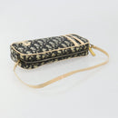 Christian Dior Trotter Canvas Accessory Pouch PVC Black Silver Auth ka4470A-7