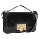 BOTTEGA VENETA Umhängetasche Leder Schwarz Gold Auth ka4471-1