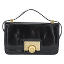 BOTTEGA VENETA Umhängetasche Leder Schwarz Gold Auth ka4471-13