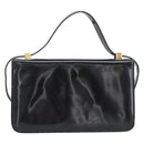 BOTTEGA VENETA Umhängetasche Leder Schwarz Gold Auth ka4471-2