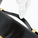 BOTTEGA VENETA Umhängetasche Leder Schwarz Gold Auth ka4471-14