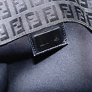 FENDI Zucchino Canvas Hand Bag Black Silver Auth ka4472-17