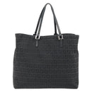 FENDI Zucchino Canvas Hand Bag Black Silver Auth ka4472-2