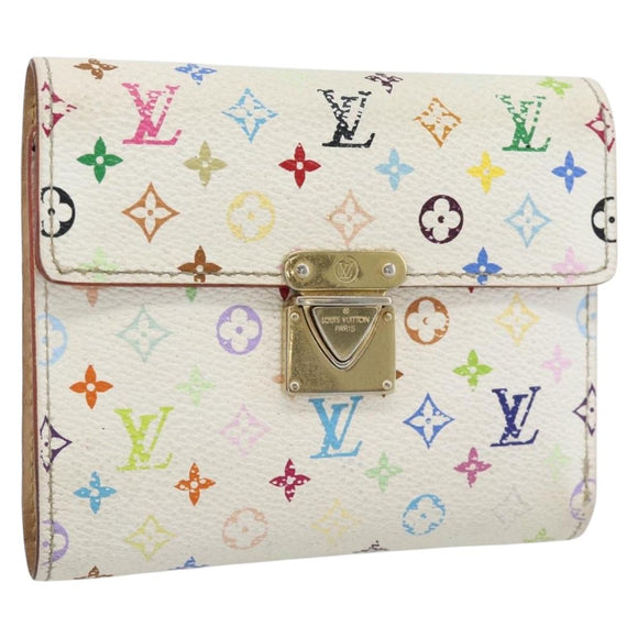 LOUIS VUITTON Multicolor Portefeuille Koala Rich Wallet White M58081 Auth ka4473