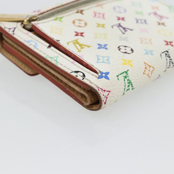 LOUIS VUITTON Multicolor Portefeuille Koala Rich Wallet White M58081 Auth ka4473