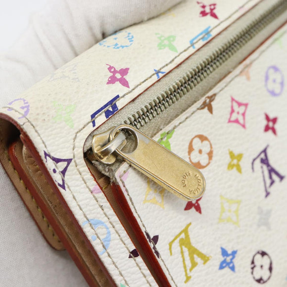 LOUIS VUITTON Multicolor Portefeuille Koala Rich Wallet White M58081 Auth ka4473