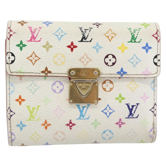 LOUIS VUITTON Multicolor Portefeuille Koala Rich Wallet White M58081 Auth ka4473