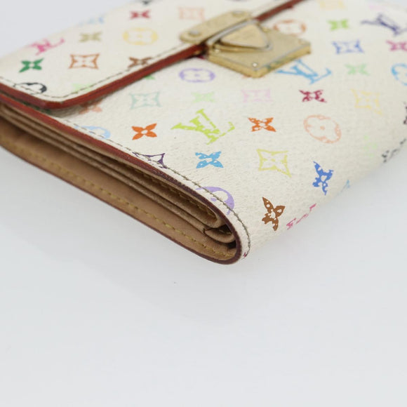 LOUIS VUITTON Multicolor Portefeuille Koala Rich Wallet White M58081 Auth ka4473