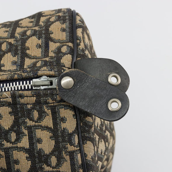 Christian Dior Trotter Canvas Hand Bag Navy Silver Auth ka4475