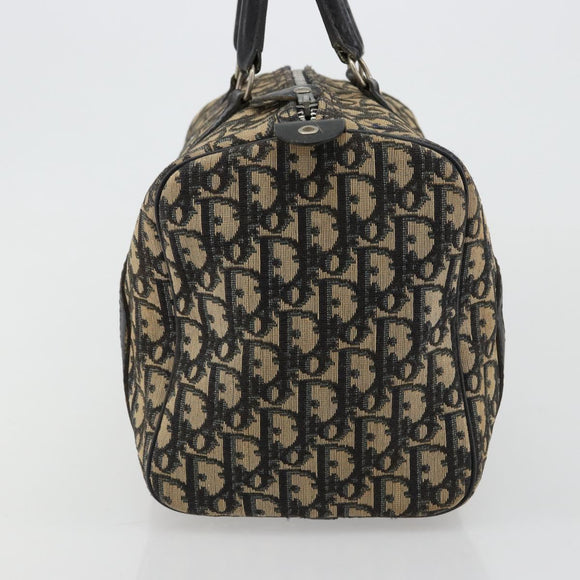 Christian Dior Trotter Canvas Hand Bag Navy Silver Auth ka4475