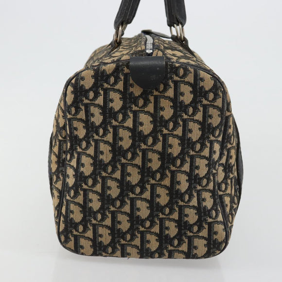 Christian Dior Trotter Canvas Hand Bag Navy Silver Auth ka4475
