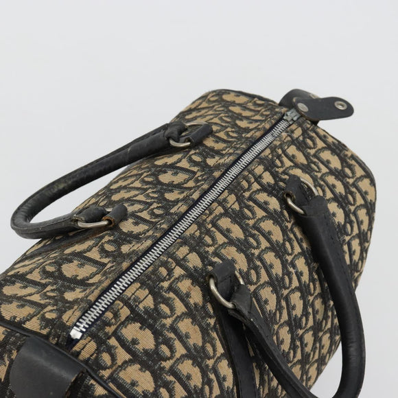 Christian Dior Trotter Canvas Hand Bag Navy Silver Auth ka4475
