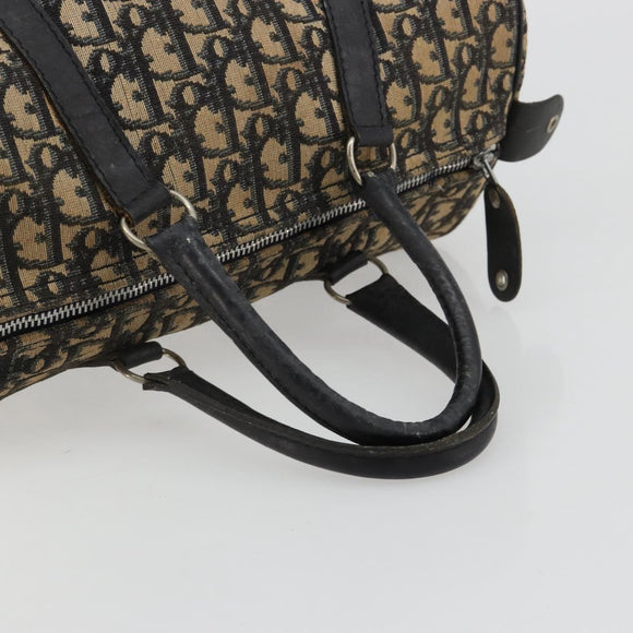 Christian Dior Trotter Canvas Hand Bag Navy Silver Auth ka4475