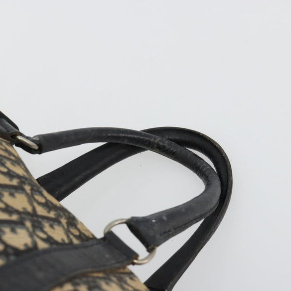 Christian Dior Trotter Canvas Hand Bag Navy Silver Auth ka4475