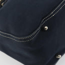 FENDI Hand Bag Canvas Navy Silver Auth ka4476A-14