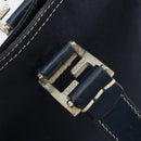 FENDI Hand Bag Canvas Navy Silver Auth ka4476A-10
