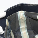FENDI Hand Bag Canvas Navy Silver Auth ka4476A-19