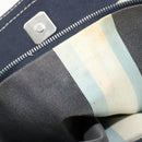 FENDI Hand Bag Canvas Navy Silver Auth ka4476A-12