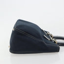 FENDI Hand Bag Canvas Navy Silver Auth ka4476A-3