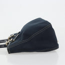 FENDI Hand Bag Canvas Navy Silver Auth ka4476A-4