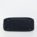 FENDI Hand Bag Canvas Navy Silver Auth ka4476A-5