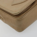 CHANEL Matelasse Chain Shoulder Bag Lamb Skin Beige Gold CC Auth ka4478V-11