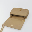 CHANEL Matelasse Chain Shoulder Bag Lamb Skin Beige Gold CC Auth ka4478V-14