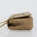 CHANEL Matelasse Chain Shoulder Bag Lamb Skin Beige Gold CC Auth ka4478V-5